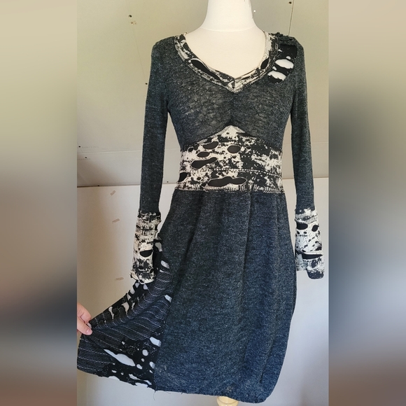 Unique Forla Paris Distressed Dress | Size S |French Design - Picture 2 of 7